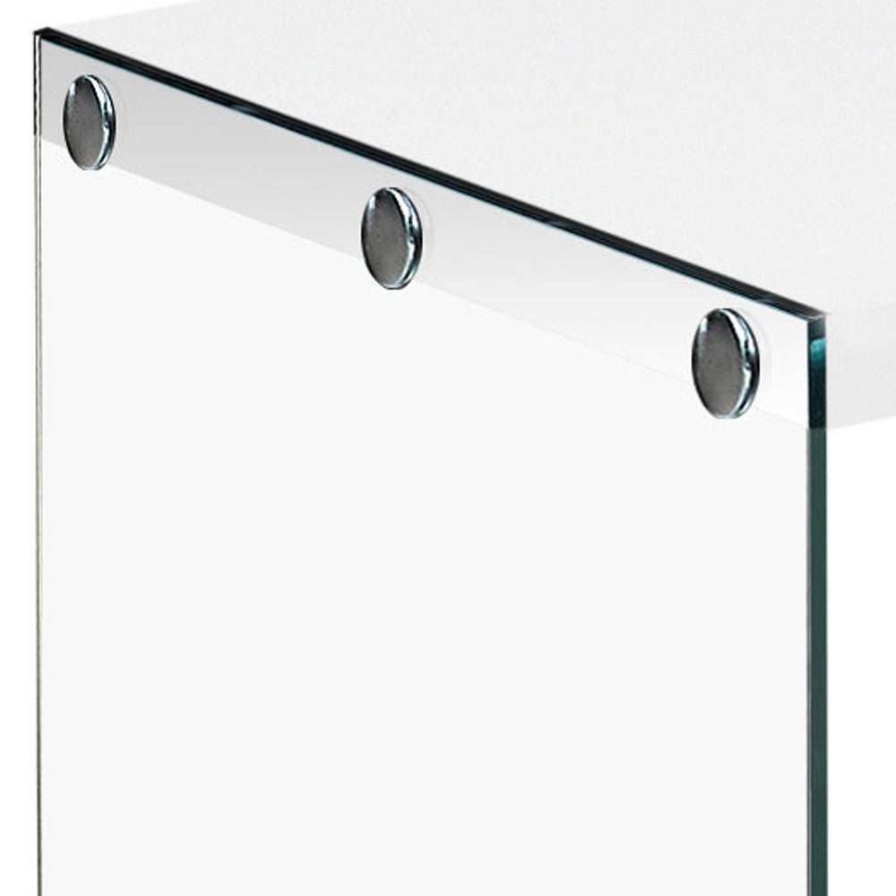 22" X 44" X 16" 深灰​​褐色鋼化玻璃茶几