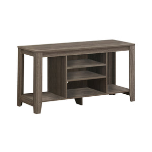 17.25" X 47.75" X 24.25" Dark Taupe Particle Board Tv Stand