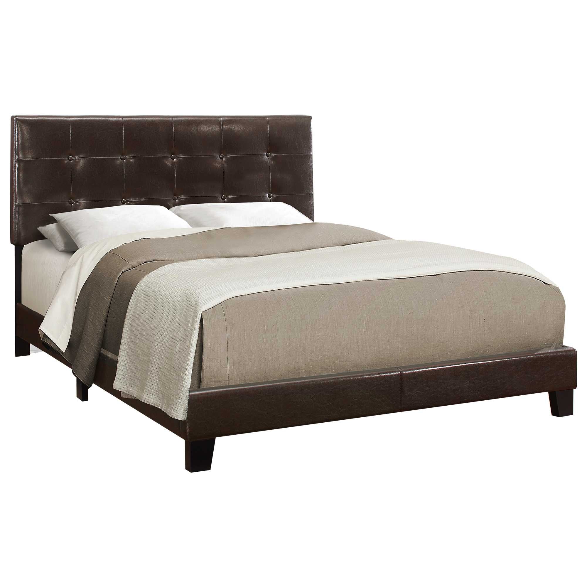 Cama tamaño Queen de lino gris - 64.25" x 85.25" x 45"