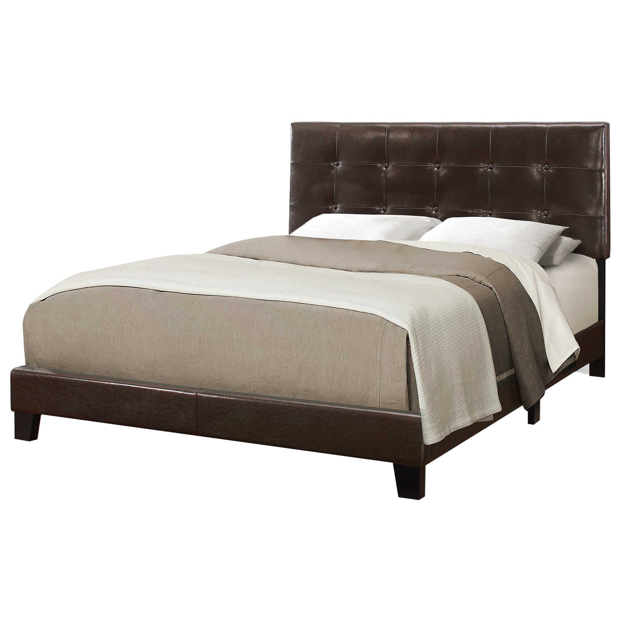 Cama tamaño Queen de lino gris - 64.25" x 85.25" x 45"