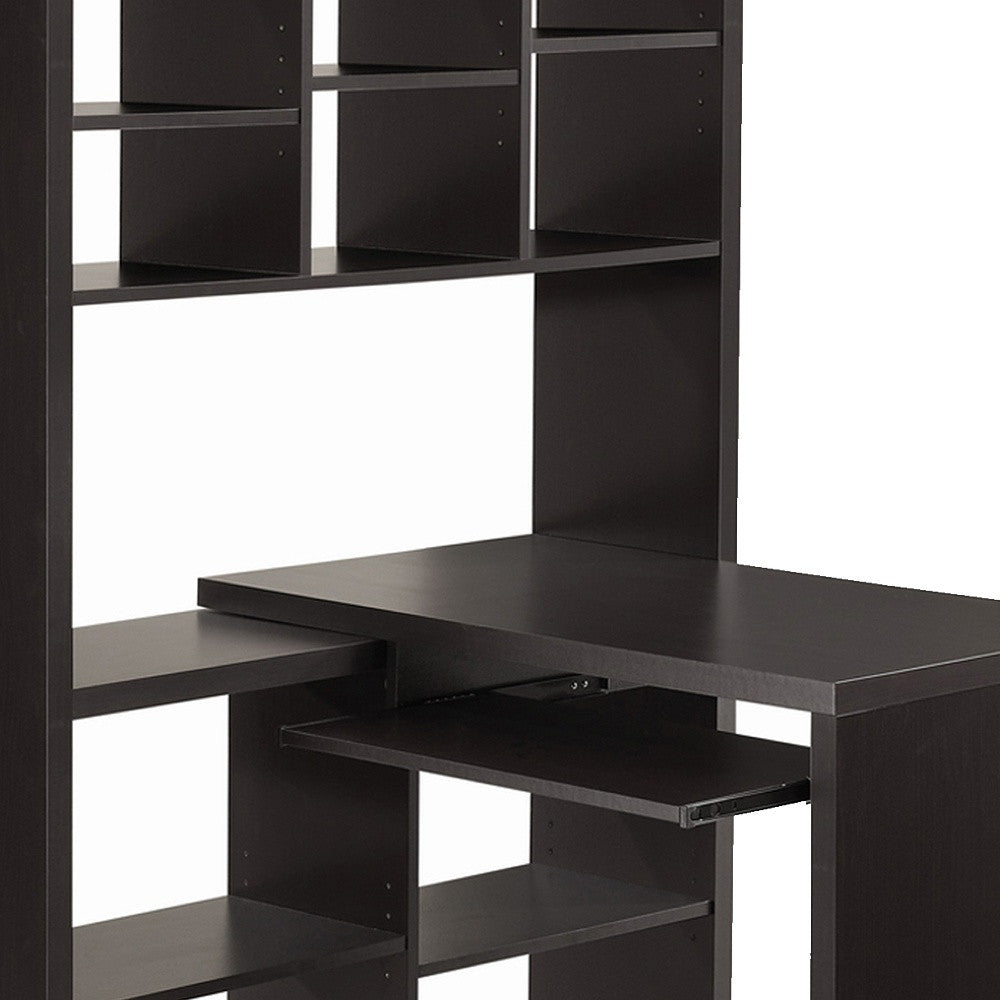 38" Brown L-Shape Computer Desk