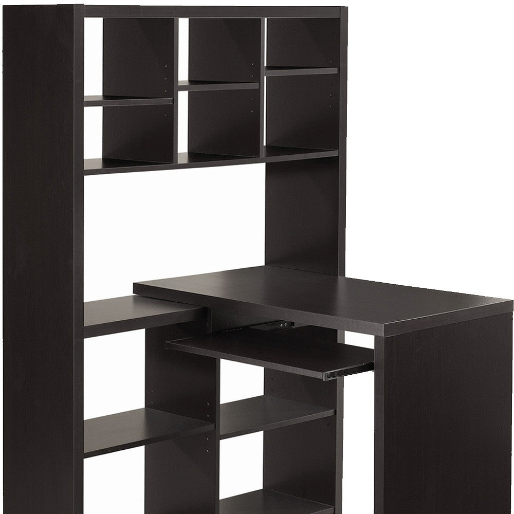 38" Brown L-Shape Computer Desk