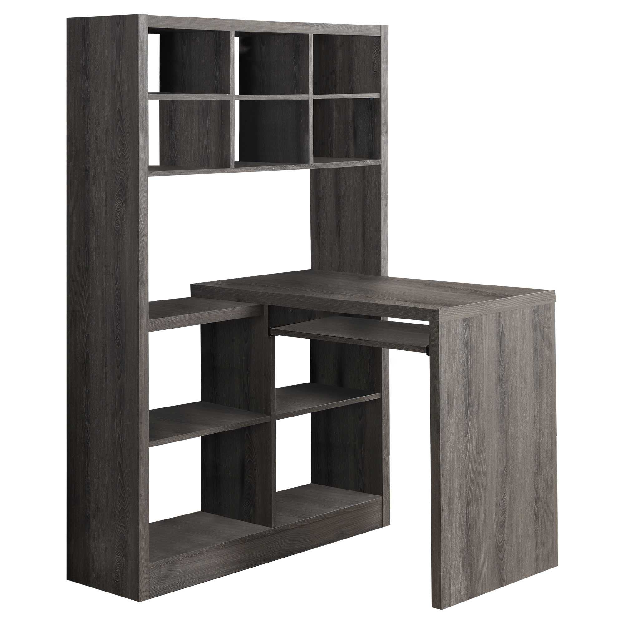 38" Brown L-Shape Computer Desk