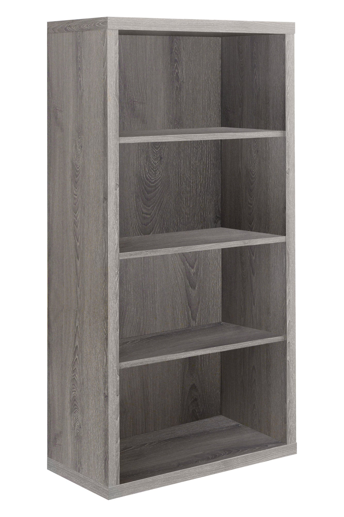 11.75" X 23.75" X 47.5" Cappuccino Particle Board Adjustable Shelves  Bookshelf