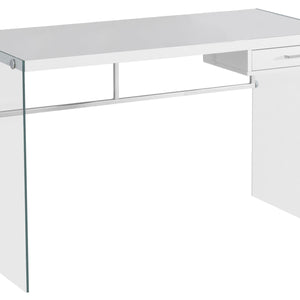 48" White Manufactured Wood Rectangular Computer Desk