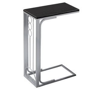 13.25" X 32" X 60" Black Silver Mdf Metal  Bookshelf