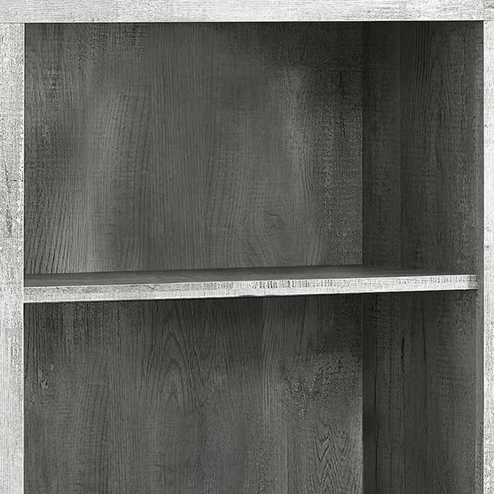 11.75" X 23.75" X 47.5" Cappuccino Particle Board Adjustable Shelves  Bookshelf