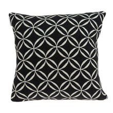 Geometric Design Black And White Cotton Pillow Cover