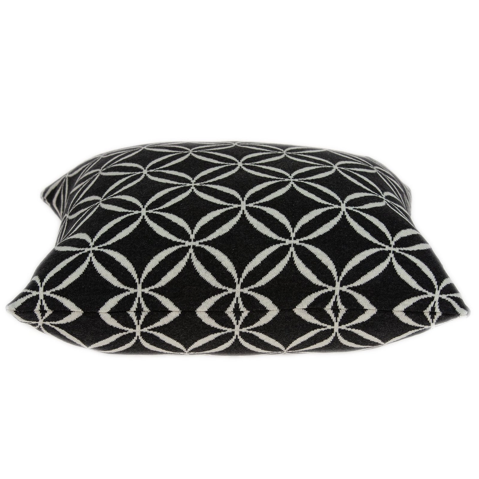 Geometric Design Black And White Cotton Pillow Cover
