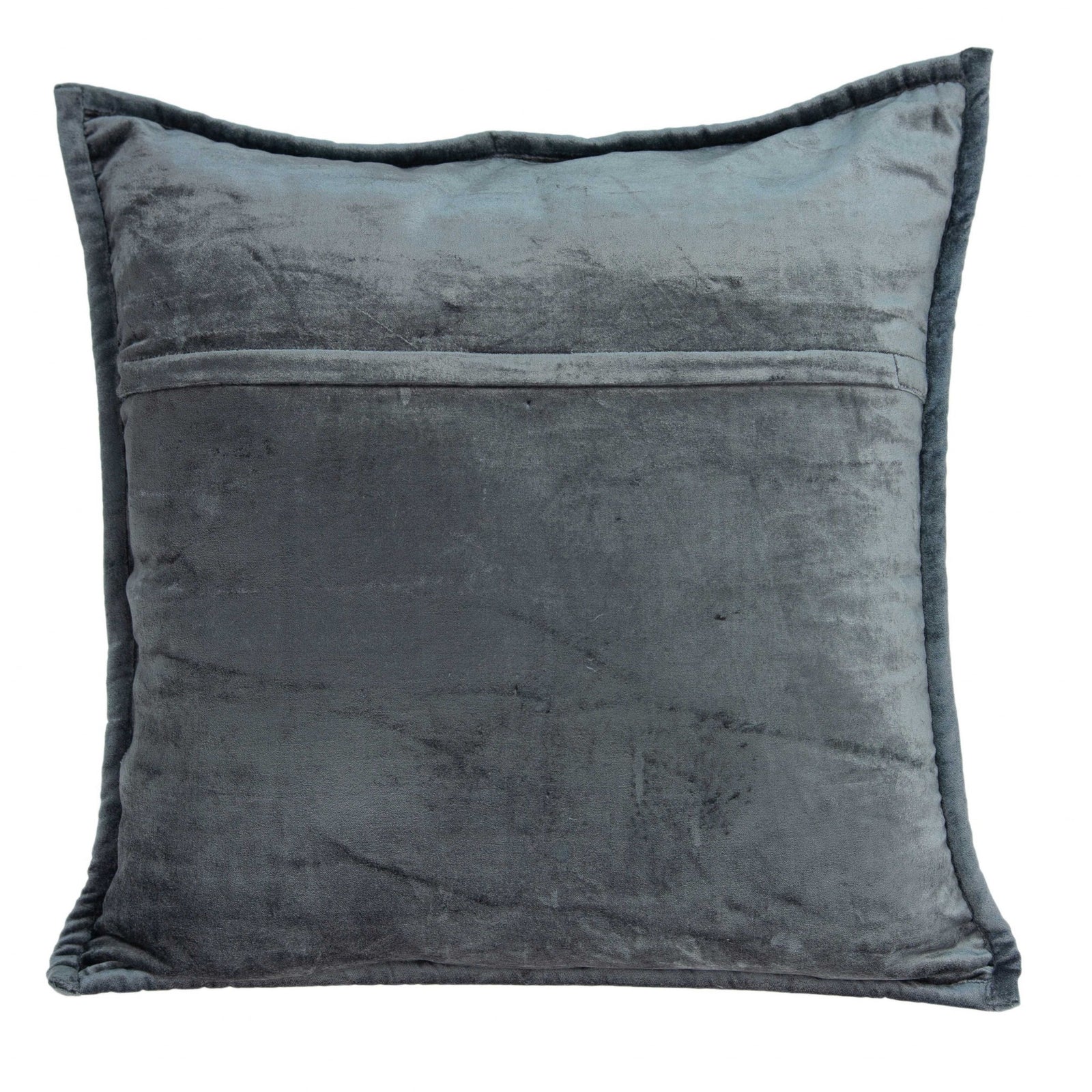 Super Soft Charcoal Solid Quilted Pillow Cover
