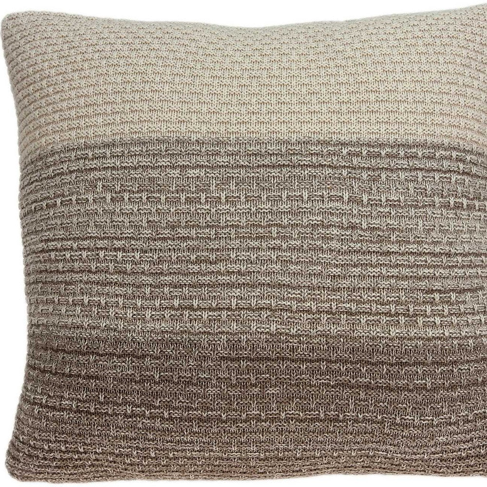 20" X 7" X 20" Charming Transitional Tan Pillow Cover With Poly Insert