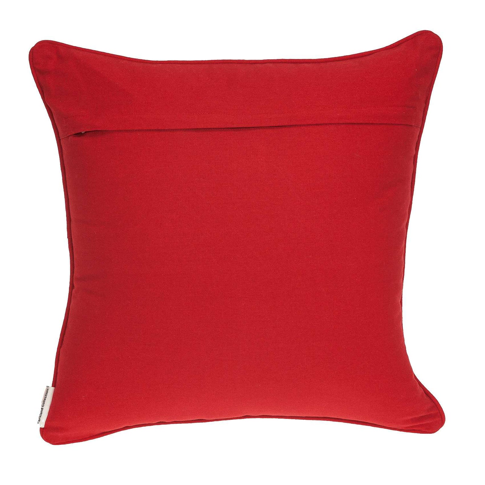20" X 7" X 20" Transitional Red And White Cotton Pillow Cover With Poly Insert