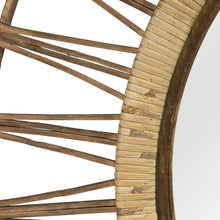 Bamboo Tulum Rattan Decorative Wall Mirror 34 Inch