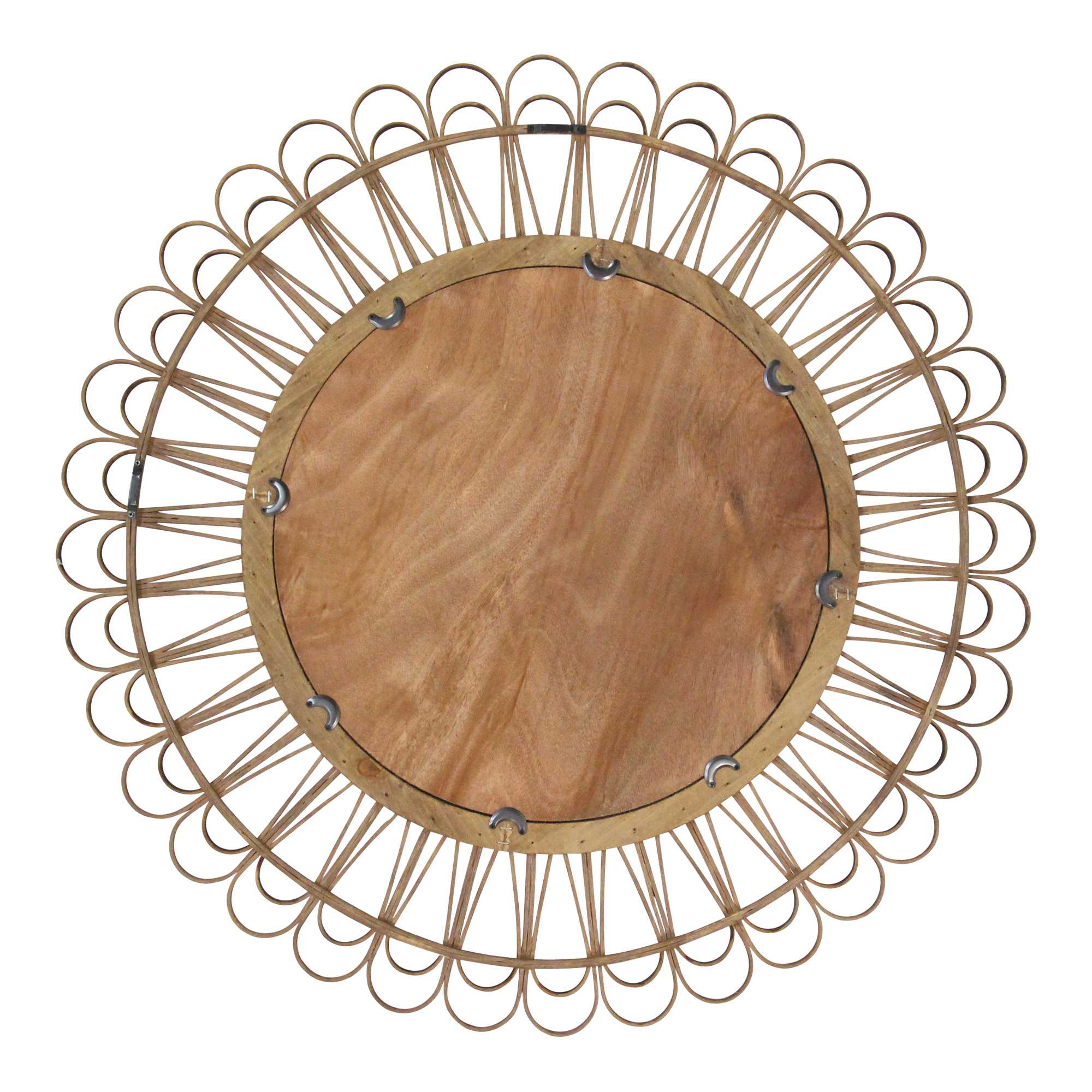 Bamboo Tulum Rattan Decorative Wall Mirror 34 Inch