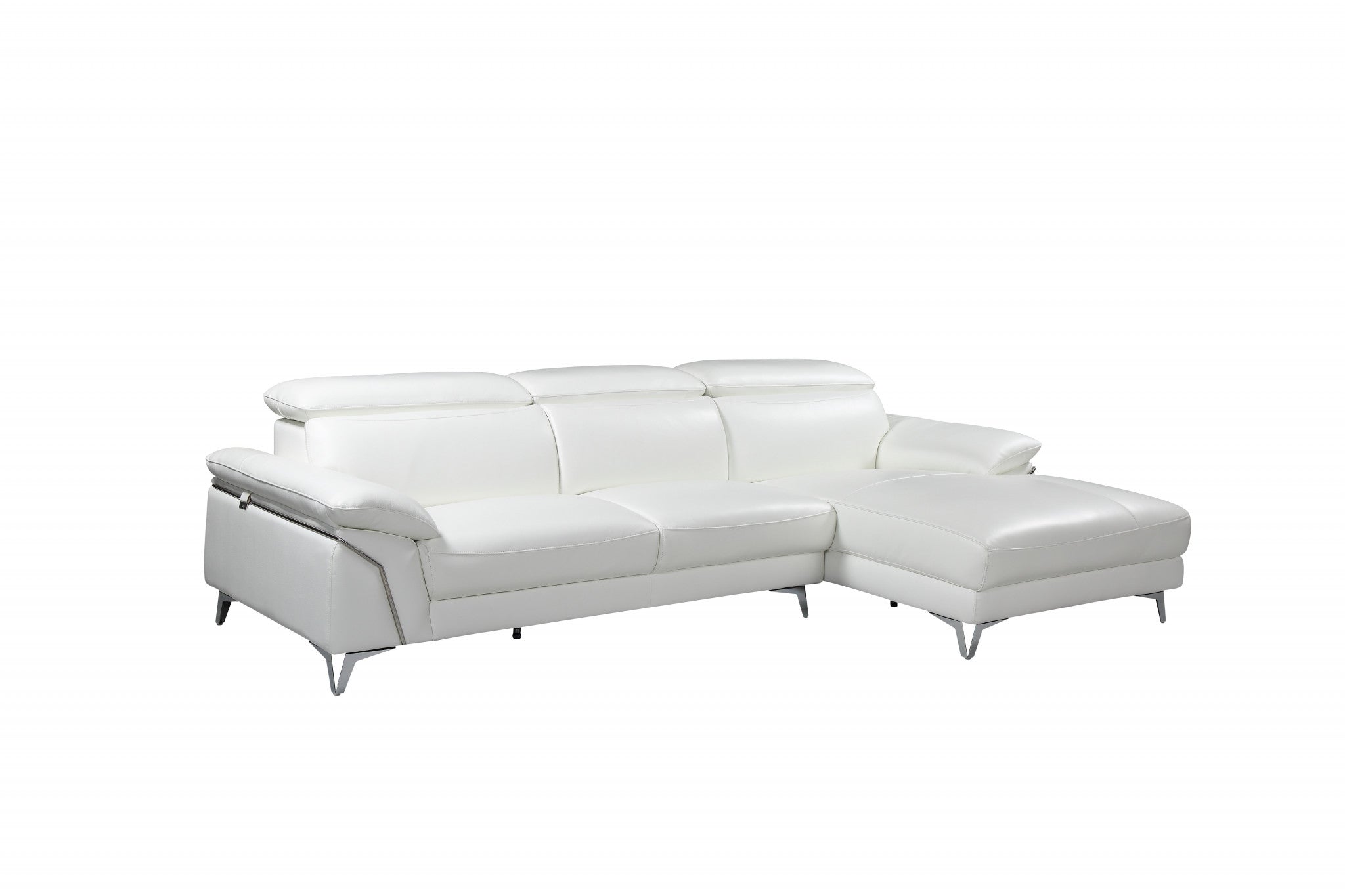 31" Fashionable White Leather Loveseat