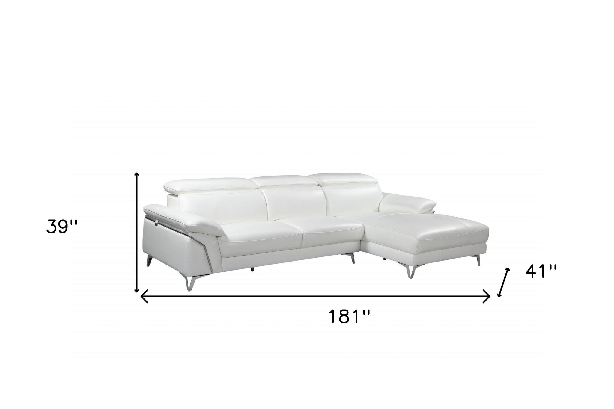 31" Fashionable White Leather Loveseat