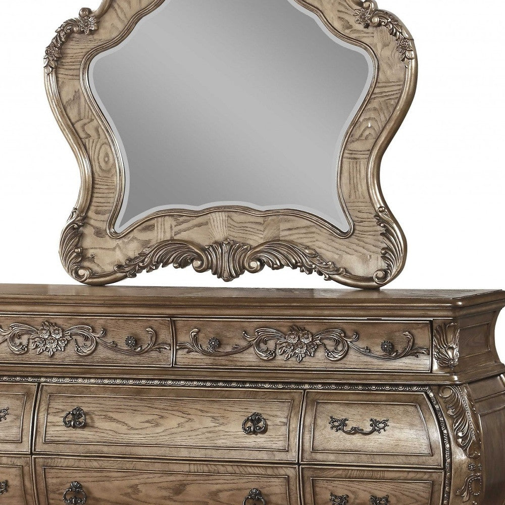 23" X 73" X 41" Vintage Oak Wood Dresser