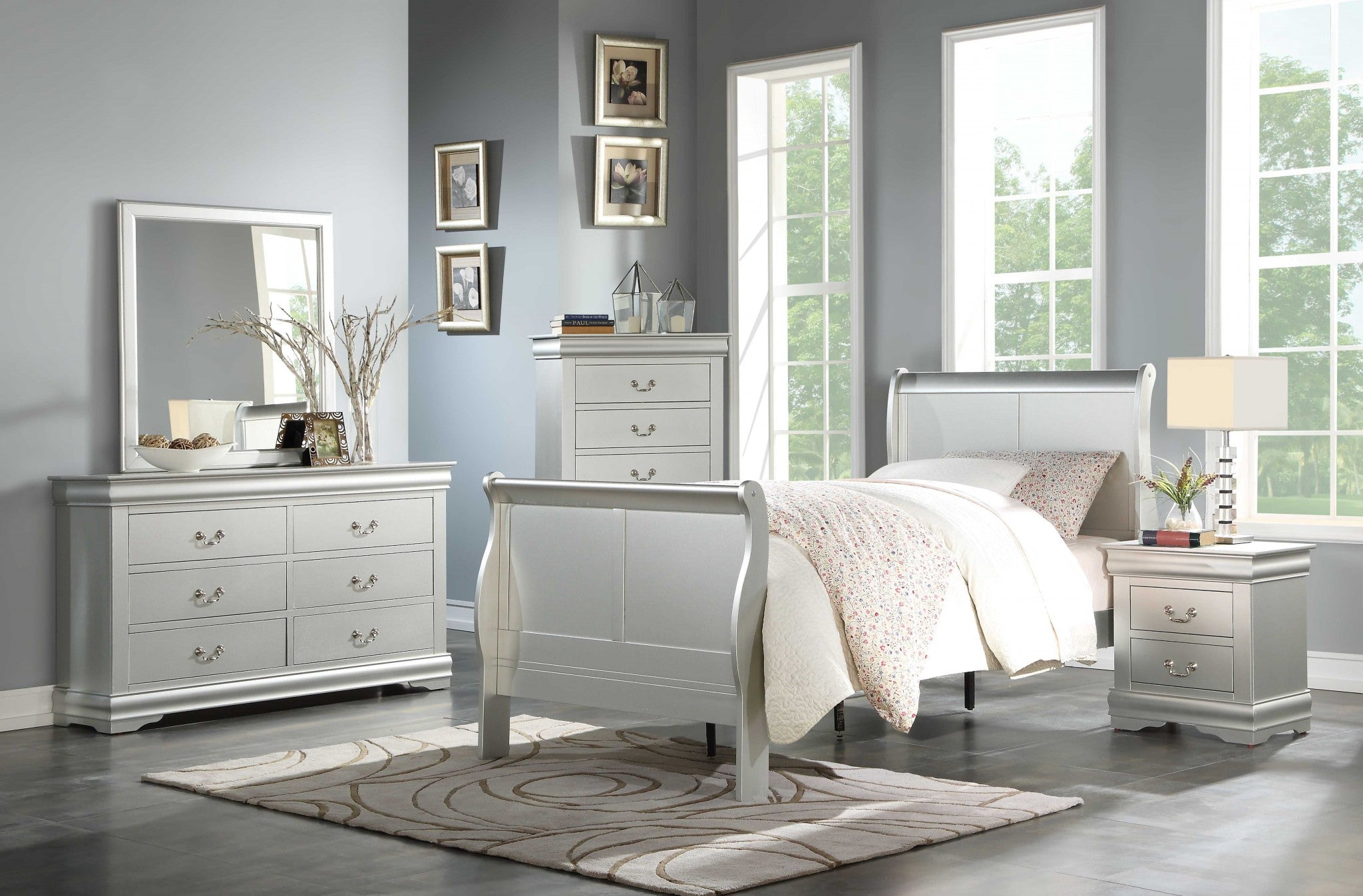 80" X 90" X 47" 白金木東方特大號床