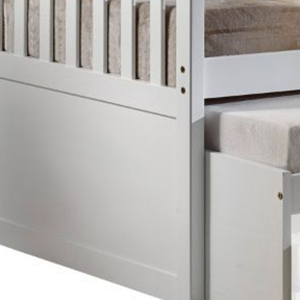 43" X 80" X 32" White Wood Daybed  Pull-Out Bed