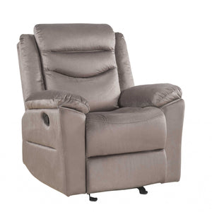 37" X 35" X 42" Tapicería de terciopelo Metal Mecanismo reclinable Glider Sillón reclinable