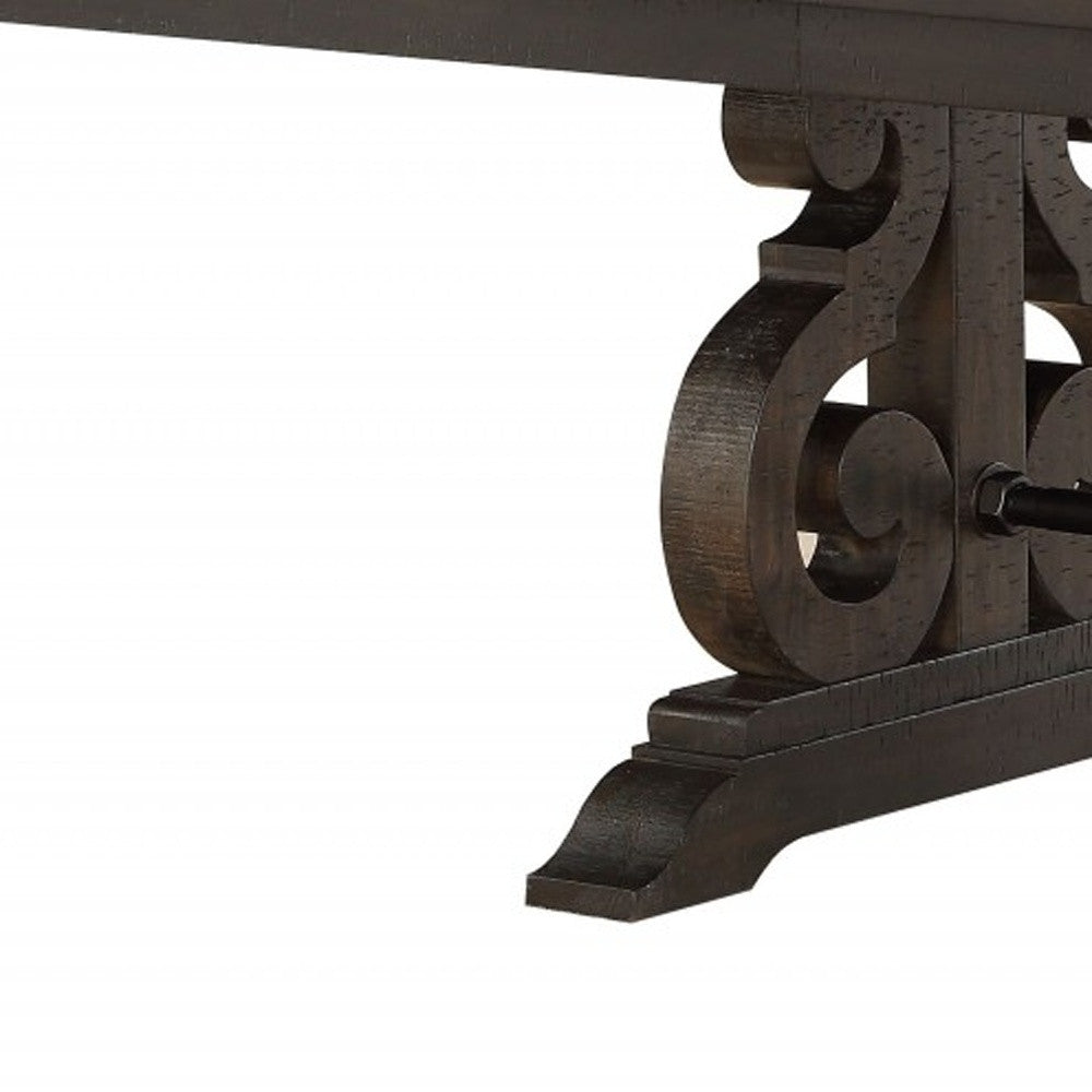 45" X 104" X 30" Rustic Walnut Wood Dining Table