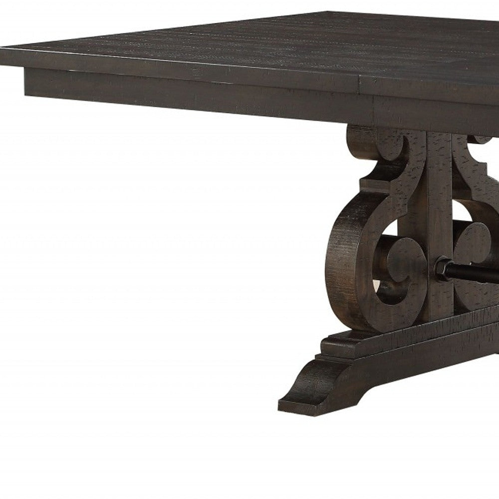 45" X 104" X 30" Rustic Walnut Wood Dining Table