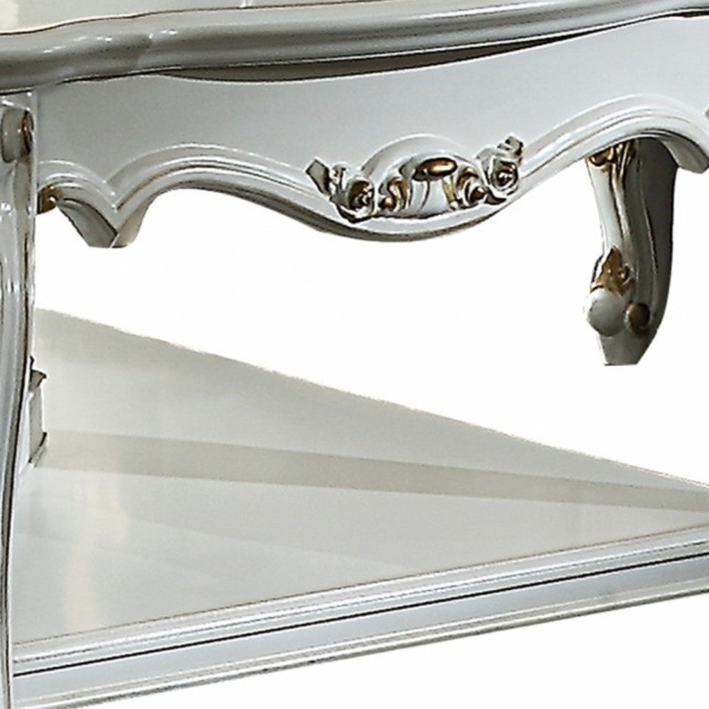 36" X 55" X 20" 仿古珍珠木樹脂咖啡桌