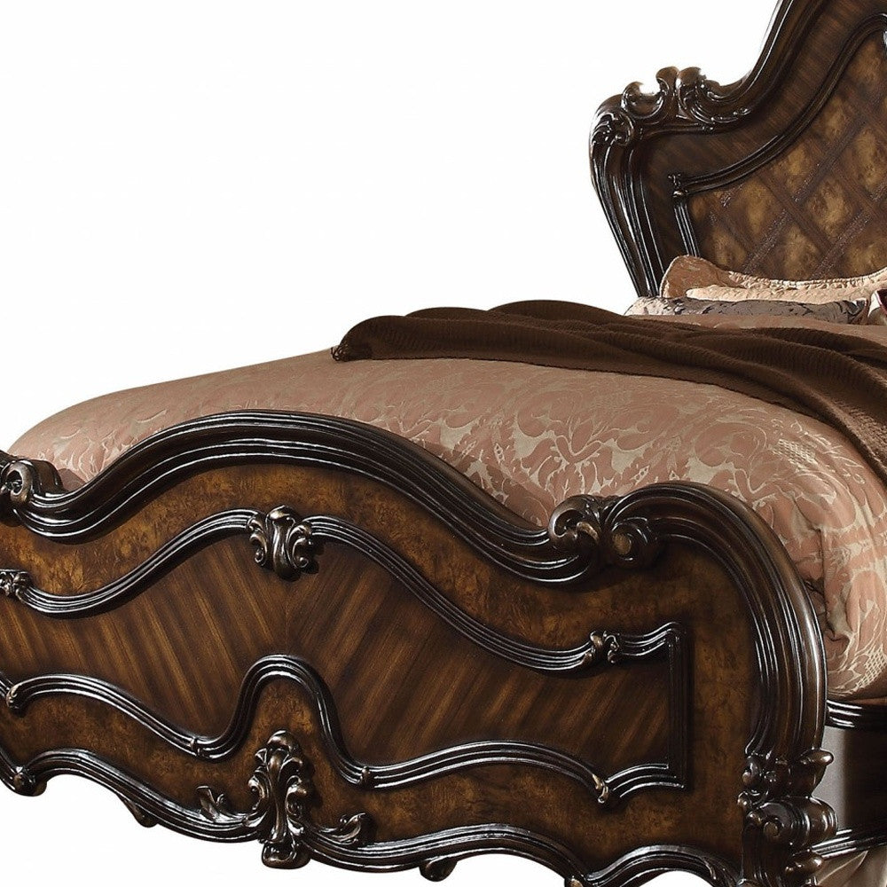 90" X 93" X 76" 櫻桃橡木聚酯樹脂東方特大號床