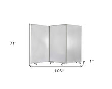 106 X 1 X 71 White Metal And Pvc Resilient - Screen