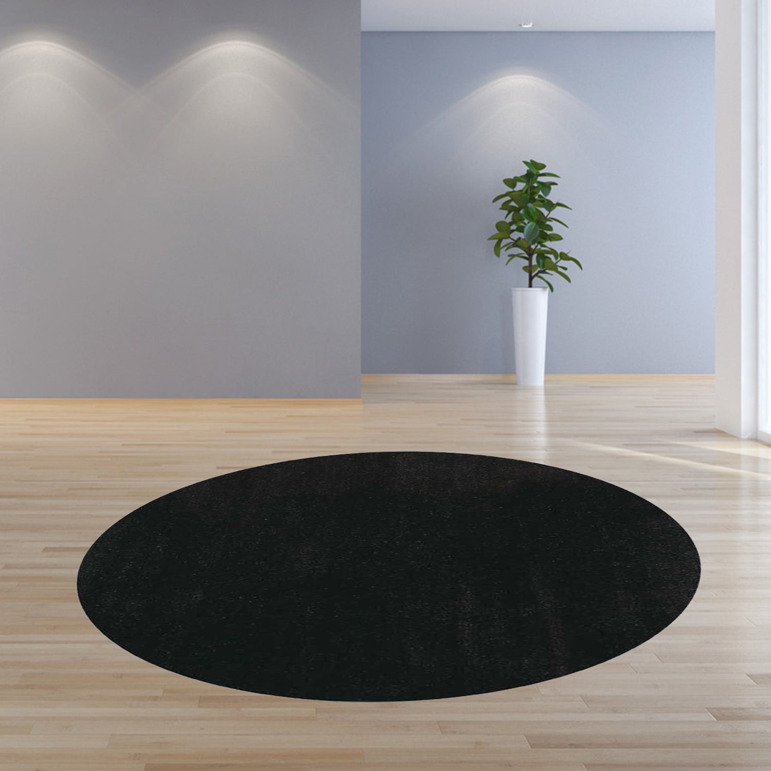 Espresso Brown Round Indoor Shag Rug 8'