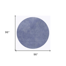 8' Round  Polyester Purple Area Rug