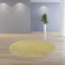 Canary Yellow Round Indoor Shag Rug 8'