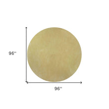 Canary Yellow Round Indoor Shag Rug 8'