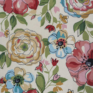 8'X10' Sand Beige Hand Hooked Oversized Floral Indoor Area Rug