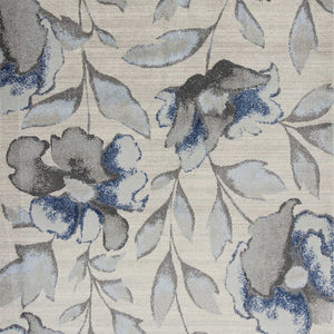 7' X 10'  Polypropylene Grey Or  Blue Area Rug