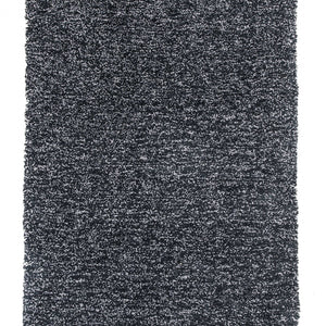 8' X 10' Polyester Black Heather Area Rug