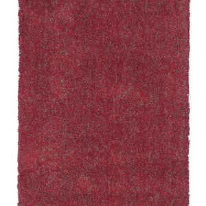 8' Round  Polyester Red Heather Area Rug