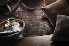 Espresso Brown Round Indoor Shag Rug 8'