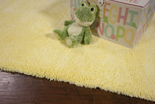 Canary Yellow Round Indoor Shag Rug 8'