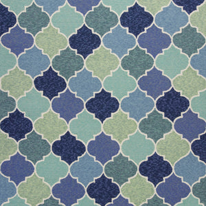 7' X 9'  Uv Treated Polypropylene Blue Area Rug