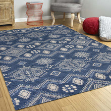 7' X 11' Polypropylene Demin Area Rug