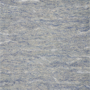 7 X 9  Wool And  Viscose Ocean Blue Area Rug