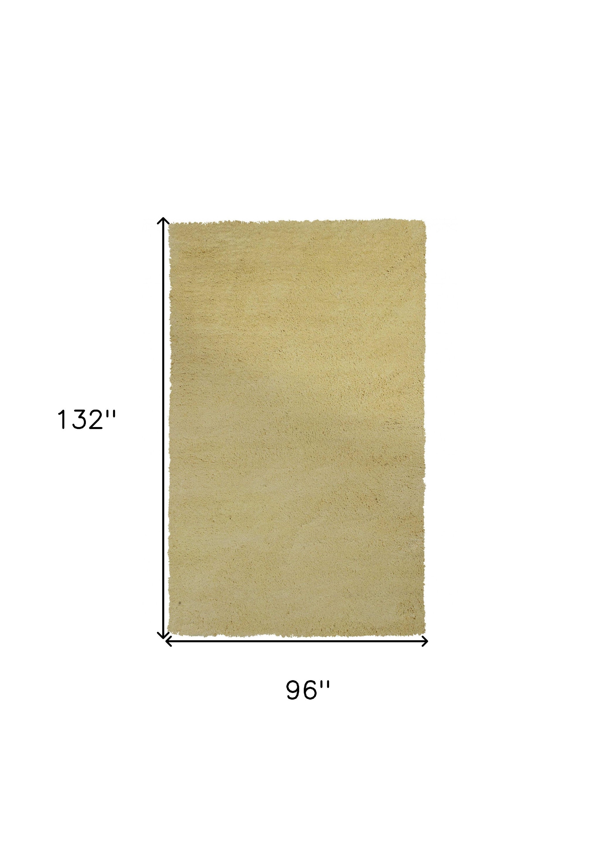 Canary Yellow Round Indoor Shag Rug 8'