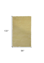 Canary Yellow Round Indoor Shag Rug 8'