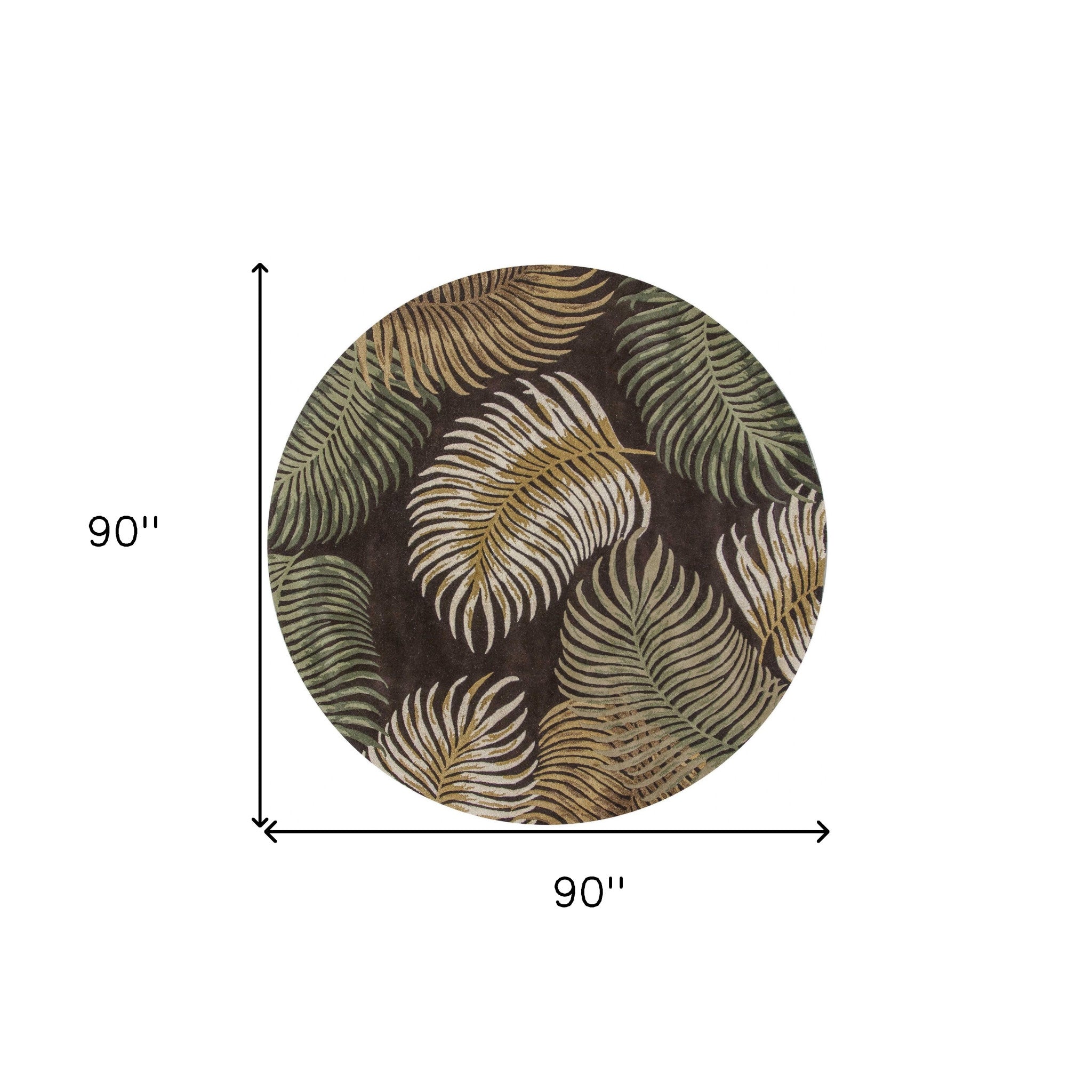 5' X 8'  Wool Espresso Area Rug