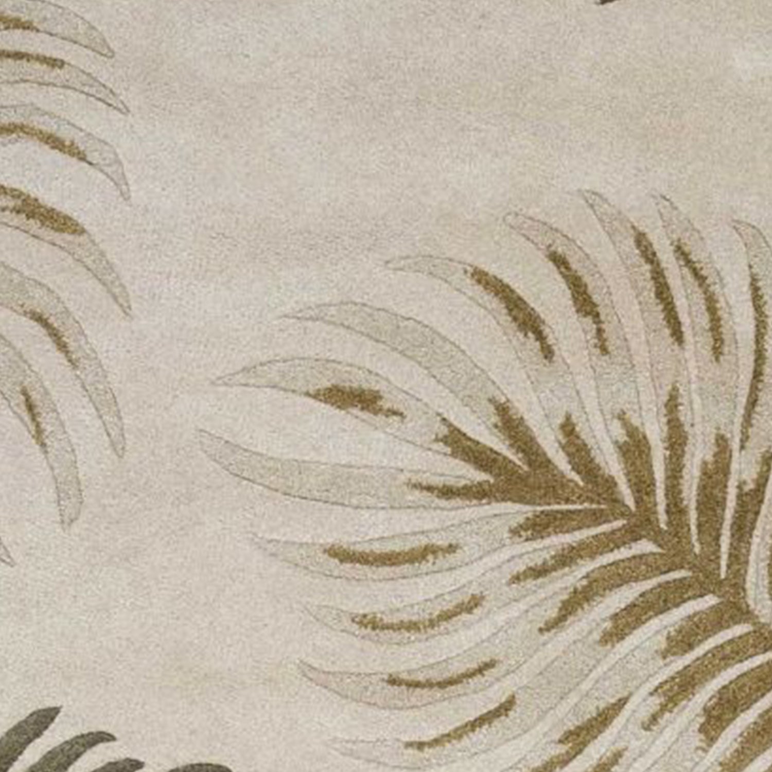 5'X8' 天然米色手工簇絨熱帶樹葉室內地毯