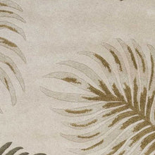 5'X8' 天然米色手工簇絨熱帶樹葉室內地毯