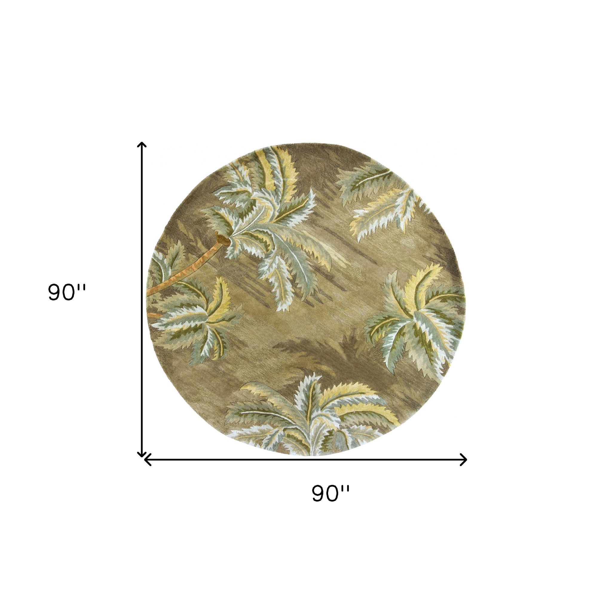 5' X 8'  Wool Moss Area Rug