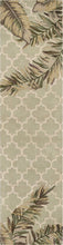 5'X8' Sage Green Hand Tufted Tropical Quatrefoil Indoor Area Rug
