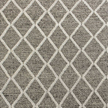 5'X7' Dark Grey Hand Woven Diamond Pattern Indoor Area Rug